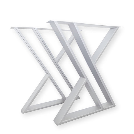 Picioare metalice masa ,negre,albe,aurii ,set 2 picioare masa metal, mobilier, finisate, vopsite,60x65x70cm alb