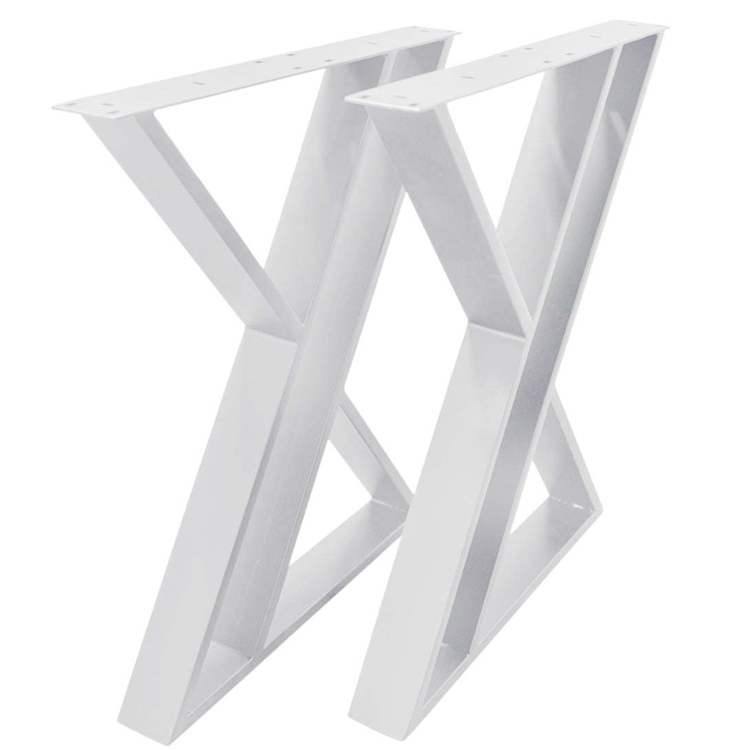 Picioare metalice masa ,negre,albe,aurii ,set 2 picioare masa metal, mobilier, finisate, vopsite,60x65x70cm alb