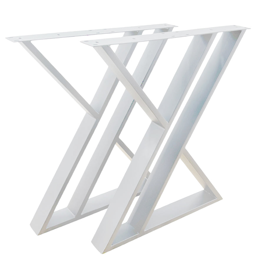 Picioare metalice masa ,negre,albe,aurii ,set 2 picioare masa metal, mobilier, finisate, vopsite,60x65x70cm alb
