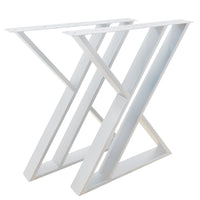 Picioare metalice masa ,negre,albe,aurii ,set 2 picioare masa metal, mobilier, finisate, vopsite,60x65x70cm alb