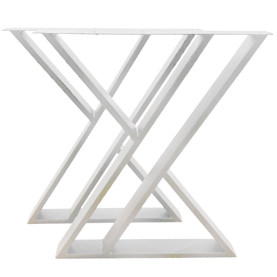 Picioare metalice masa ,negre,albe,aurii ,set 2 picioare masa metal, mobilier, finisate, vopsite,60x65x70cm alb