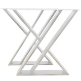 Picioare metalice masa ,negre,albe,aurii ,set 2 picioare masa metal, mobilier, finisate, vopsite,60x65x70cm alb