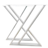 Picioare metalice masa ,negre,albe,aurii ,set 2 picioare masa metal, mobilier, finisate, vopsite,60x65x70cm alb