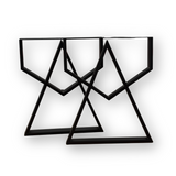 Picioare metalice masa, set metal, 2 bucati, mobilier dining, 60cm x8 cm x72cm NEGRU