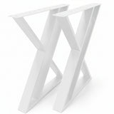 Picioare metalice masa ,negre,albe,aurii ,set 2 picioare masa metal, mobilier, finisate, vopsite,60x65x70cm alb - BUZ.RO