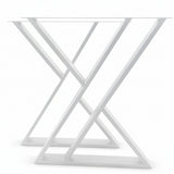 Picioare metalice masa ,negre,albe,aurii ,set 2 picioare masa metal, mobilier, finisate, vopsite,60x65x70cm alb - BUZ.RO