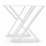 Picioare metalice masa ,negre,albe,aurii ,set 2 picioare masa metal, mobilier, finisate, vopsite,60x65x70cm alb - BUZ.RO