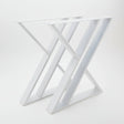 Picioare metalice masa ,negre,albe,aurii ,set 2 picioare masa metal, mobilier, finisate, vopsite,60x65x70cm alb - BUZ.RO