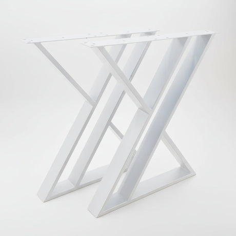 Picioare metalice masa ,negre,albe,aurii ,set 2 picioare masa metal, mobilier, finisate, vopsite,60x65x70cm alb - BUZ.RO