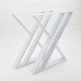 Picioare metalice masa ,negre,albe,aurii ,set 2 picioare masa metal, mobilier, finisate, vopsite,60x65x70cm alb - BUZ.RO