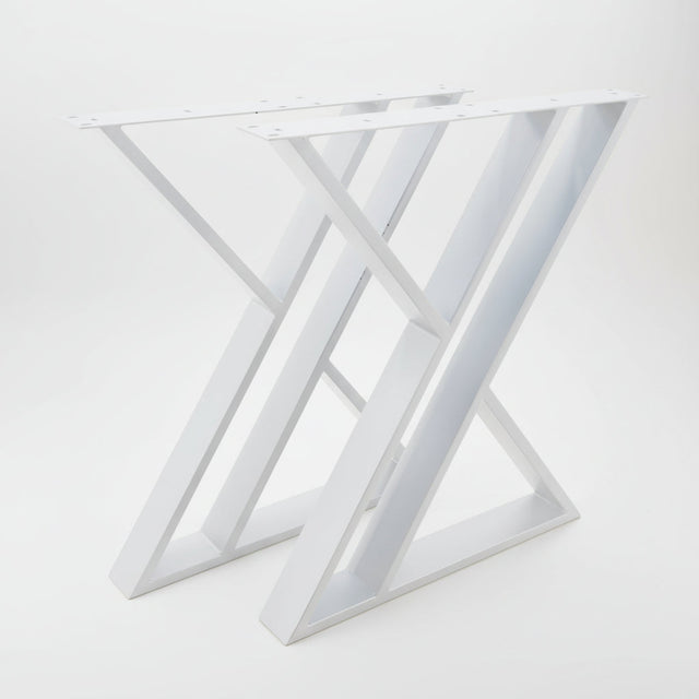 Picioare metalice masa ,negre,albe,aurii ,set 2 picioare masa metal, mobilier, finisate, vopsite,60x65x70cm alb - BUZ.RO