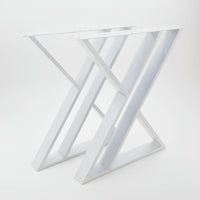 Picioare metalice masa ,negre,albe,aurii ,set 2 picioare masa metal, mobilier, finisate, vopsite,60x65x70cm alb