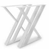 Picioare metalice masa ,negre,albe,aurii ,set 2 picioare masa metal, mobilier, finisate, vopsite,60x65x70cm alb - BUZ.RO