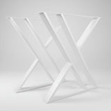 Picioare metalice masa ,negre,albe,aurii ,set 2 picioare masa metal, mobilier, finisate, vopsite,60x65x70cm alb - BUZ.RO