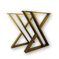 Picioare metalice masa ,negre,albe,aurii ,set 2 picioare masa metal, mobilier, finisate, vopsite,60x65x70cm auriu