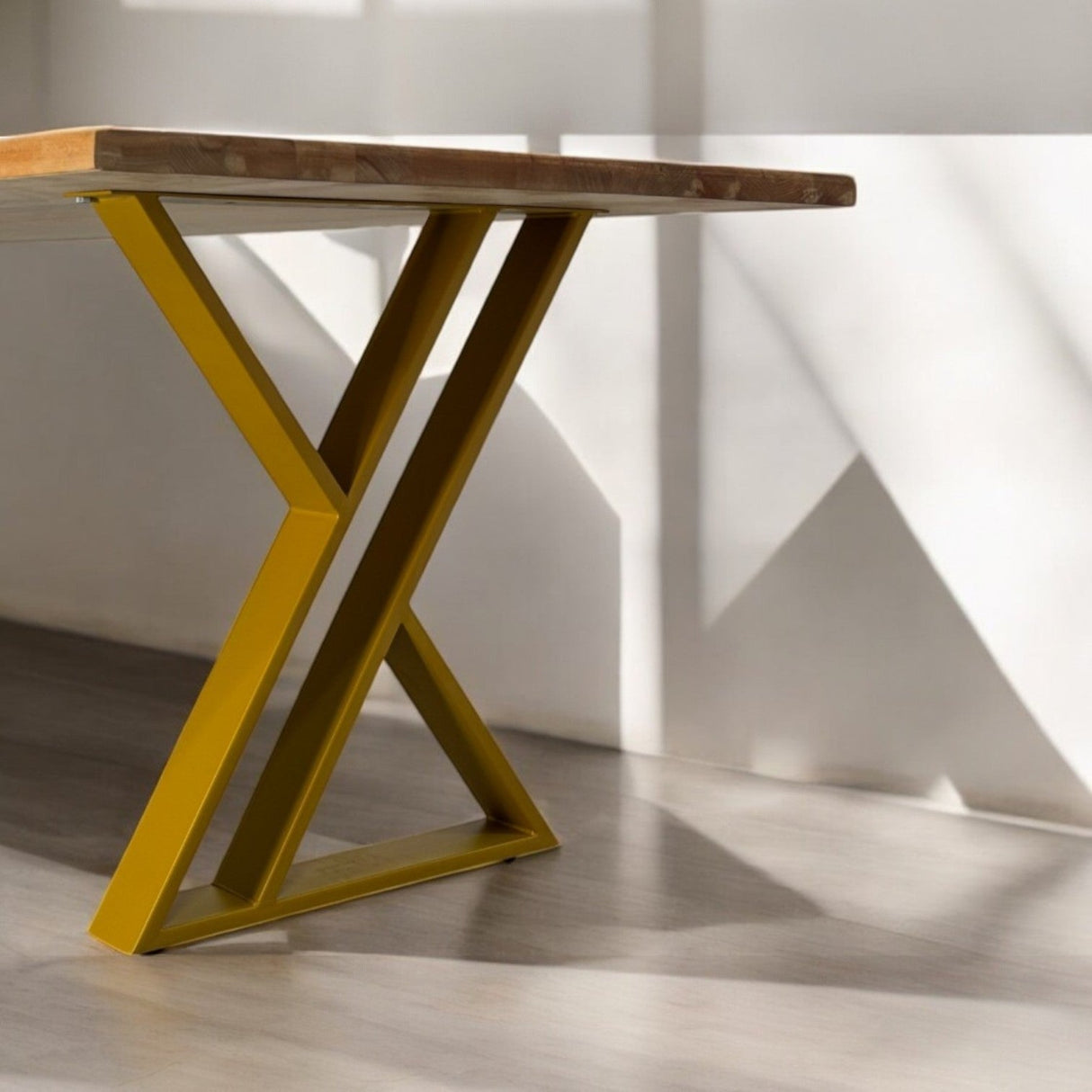 Picioare metalice masa ,negre,albe,aurii ,set 2 picioare masa metal, mobilier, finisate, vopsite,60x65x70cm auriu - BUZ.RO