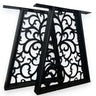 Picioare metalice masa, set metal, 2 bucati, mobilier dining, 60 x 8 x 73cm