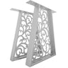Picioare metalice masa, set metal, 2 bucati, mobilier dining, 60 x 8 x 73cm