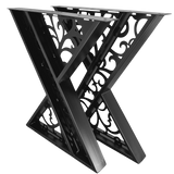 Picioare metalice masa, set metal, 2 bucati, mobilier dining, 65 cm x8 cm x73 cm