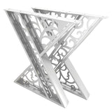Picioare metalice masa, set metal, 2 bucati, mobilier dining, 65 cm x8 cm x73 cm