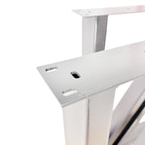 Picioare metalice masa, set metal, 2 bucati, mobilier dining, 65x8x72 cm