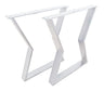 Picioare metalice masa, set metal, 2 bucati, mobilier dining, 65 x  73 x 8 cm
