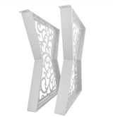 Picioare metalice masa, set metal, 2 bucati, mobilier dining, 65 x 8 x 73 cm  NEGRU