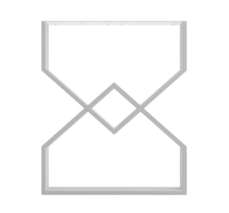 Picioare metalice masa, set metal, 2 bucati, mobilier dining, 65x8x72 cm