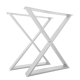 Picioare metalice masa, set metal, 2 bucati, mobilier dining, 60 x 72 x 8 cm