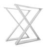 Picioare metalice masa, set metal, 2 bucati, mobilier dining, 60 x 72 x 8 cm