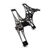 Picioare metalice masa, set metal, 2 bucati, mobilier dining, NEGRU