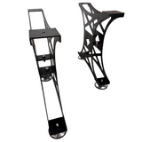 Picioare metalice masa, set metal, 2 bucati, mobilier dining, NEGRU