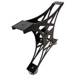 Picioare metalice masa, set metal, 2 bucati, mobilier dining, NEGRU