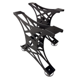 Picioare metalice masa, set metal, 2 bucati, mobilier dining, NEGRU