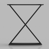 Picioare metalice masa, set metal, 2 bucati, mobilier dining, 60 x 72 x 8 cm - BUZ.RO