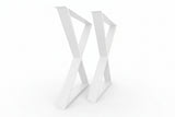 Picioare metalice masa, set metal, 2 bucati, mobilier dining, 60 x 72 x 8 cm - BUZ.RO