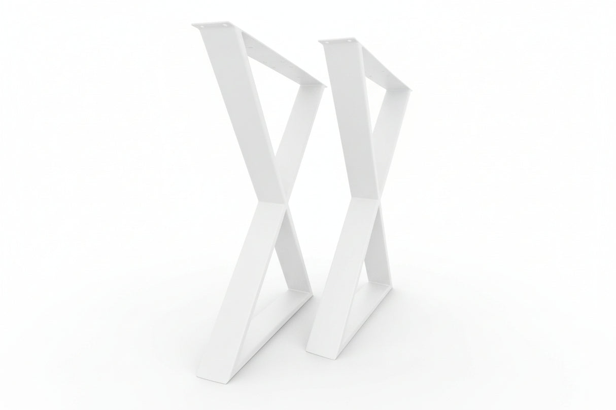 Picioare metalice masa, set metal, 2 bucati, mobilier dining, 60 x 72 x 8 cm - BUZ.RO