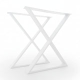 Picioare metalice masa, set metal, 2 bucati, mobilier dining, 60 x 72 x 8 cm - BUZ.RO