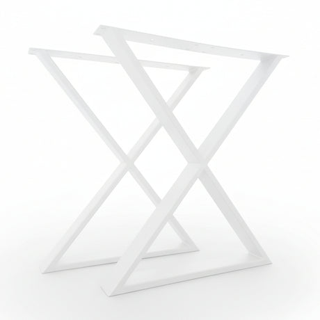 Picioare metalice masa, set metal, 2 bucati, mobilier dining, 60 x 72 x 8 cm - BUZ.RO