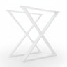 Picioare metalice masa, set metal, 2 bucati, mobilier dining, 60 x 72 x 8 cm - BUZ.RO