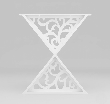 Picioare metalice masa, set metal, 2 bucati, mobilier dining, 60 x 72 x 8 cm NEGRU - BUZ.RO