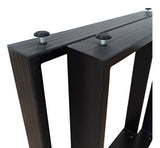 Picioare metalice masa, set metal, 2 bucati, mobilier dining, 60 x 8 cm x 73 cm - BUZ.RO