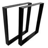 Picioare metalice masa, set metal, 2 bucati, mobilier dining, 60 x 8 cm x 73 cm - BUZ.RO