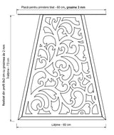 Picioare metalice masa, set metal, 2 bucati, mobilier dining, 60 x 8 x 73cm - BUZ.RO