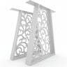 Picioare metalice masa, set metal, 2 bucati, mobilier dining, 60 x 8 x 73cm - BUZ.RO