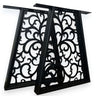 Picioare metalice masa, set metal, 2 bucati, mobilier dining, 60 x 8 x 73cm - BUZ.RO