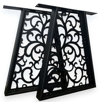 Picioare metalice masa, set metal, 2 bucati, mobilier dining, 60 x 8 x 73cm