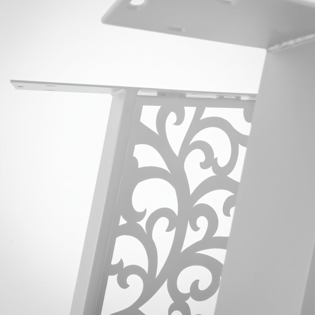 Picioare metalice masa, set metal, 2 bucati, mobilier dining, 60 x 8 x 73cm - BUZ.RO