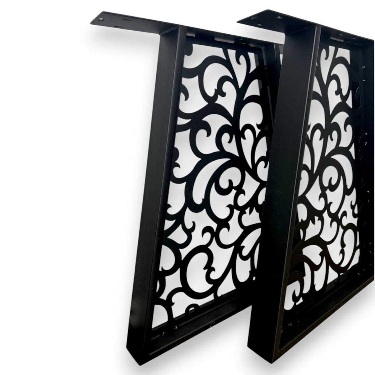 Picioare metalice masa, set metal, 2 bucati, mobilier dining, 60 x 8 x 73cm - BUZ.RO
