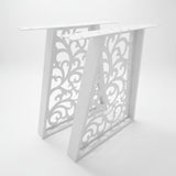 Picioare metalice masa, set metal, 2 bucati, mobilier dining, 60 x 8 x 73cm - BUZ.RO